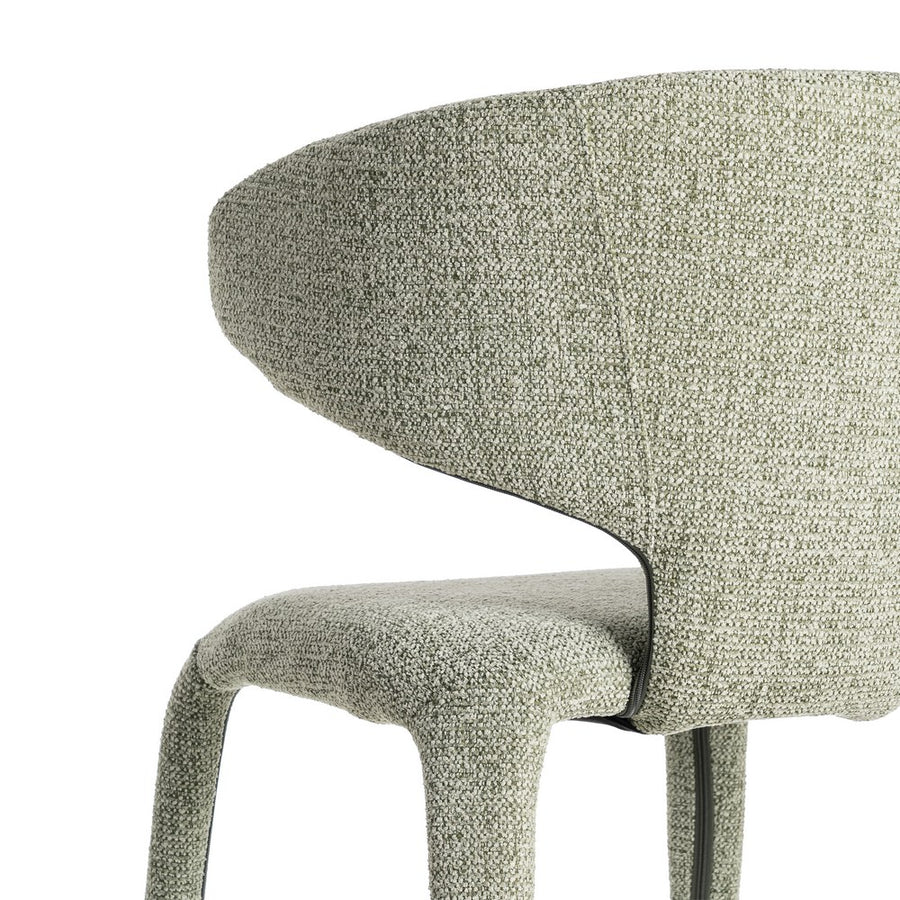 SILLA JASPEADO VERDE TEJIDO SALÓN 58 X 60 X 81 CM