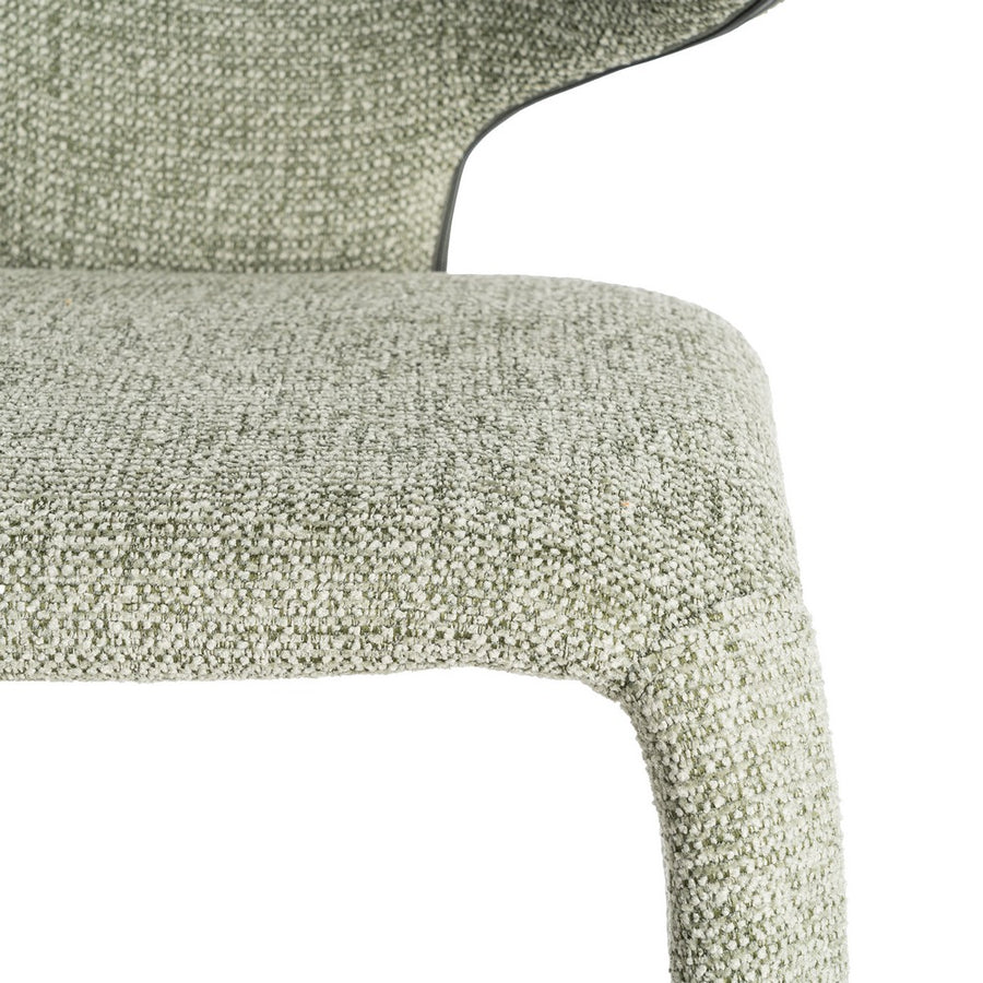 SILLA JASPEADO VERDE TEJIDO SALÓN 58 X 60 X 81 CM