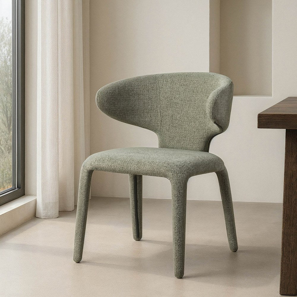 SILLA JASPEADO VERDE TEJIDO SALÓN 58 X 60 X 81 CM