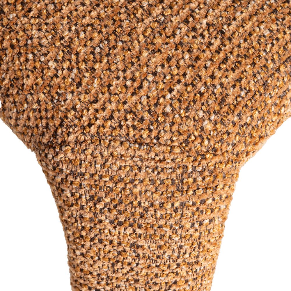 SPECKLED BROWN FABRIC LOUNGE CHAIR 58 X 60 X 81 CM