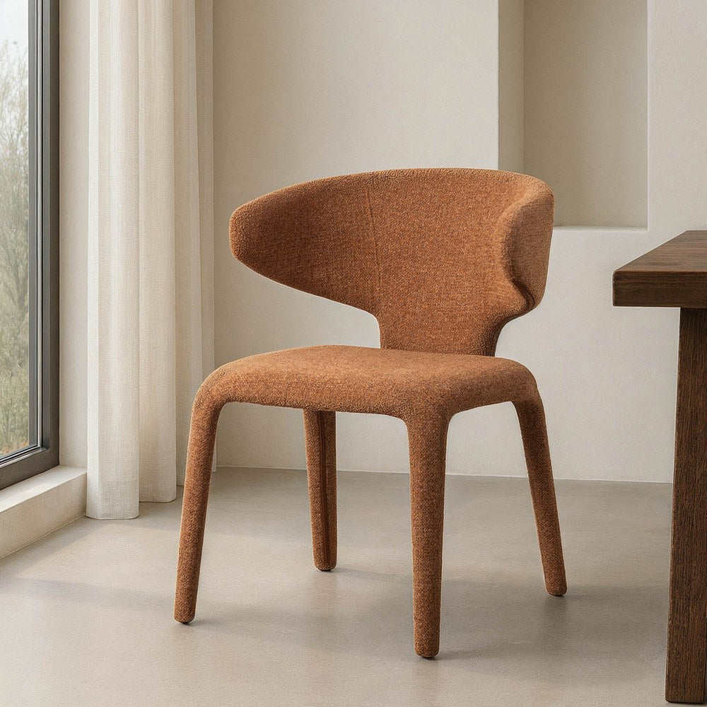 SILLA JASPEADO MARR�N TEJIDO SAL�N 58 X 60 X 81 CM