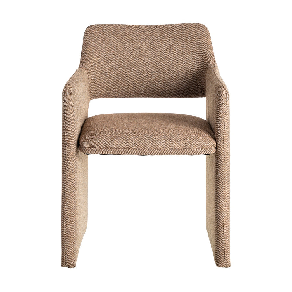 SILLA ESPIGA MARRÓN TEJIDO SALÓN 58 X 62,50 X 78 CM
