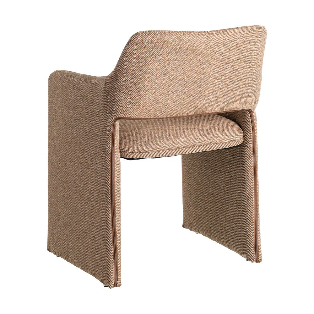 SILLA ESPIGA MARRÓN TEJIDO SALÓN 58 X 62,50 X 78 CM