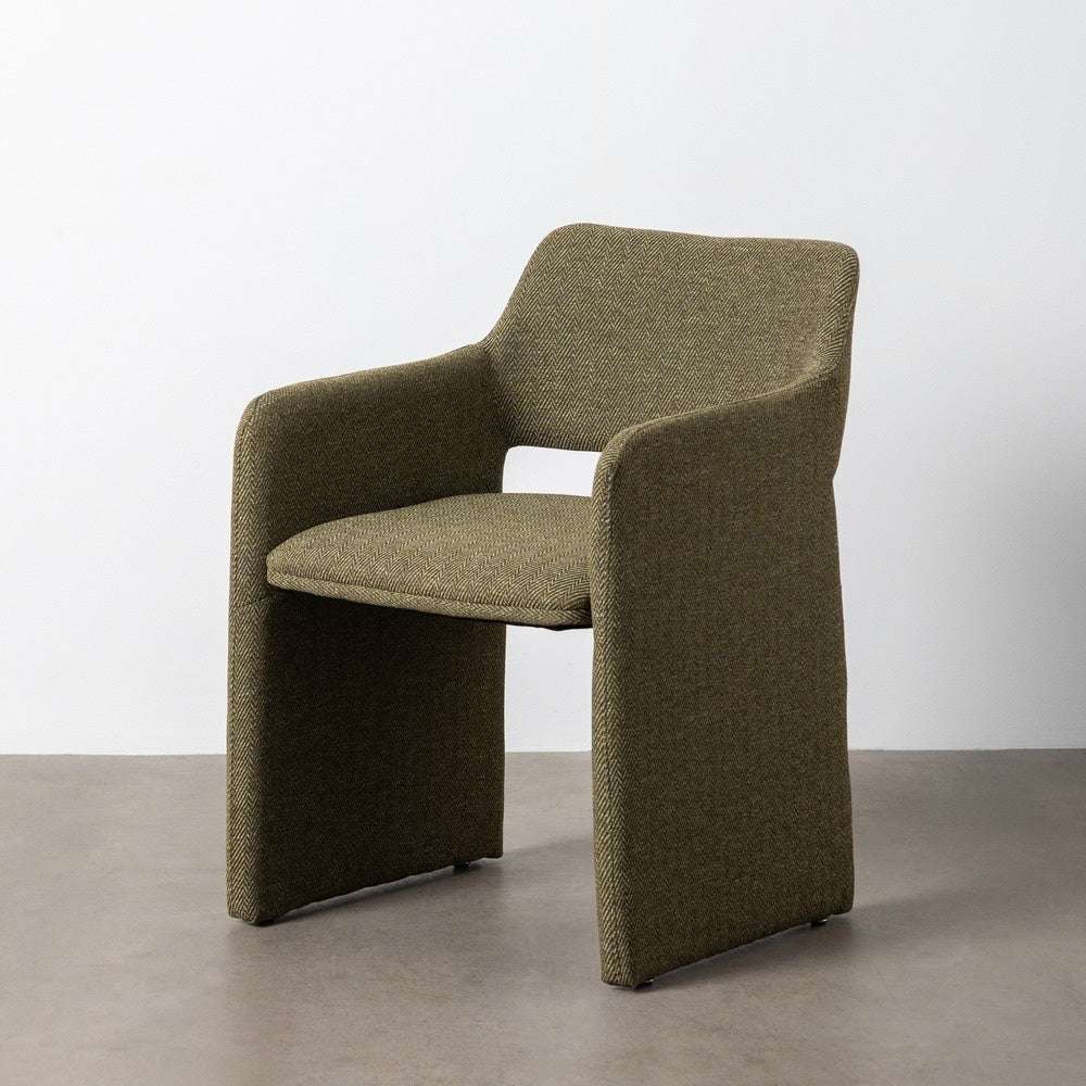 SILLA ESPIGA VERDE TEJIDO SALÓN 58 X 62,50 X 78 CM