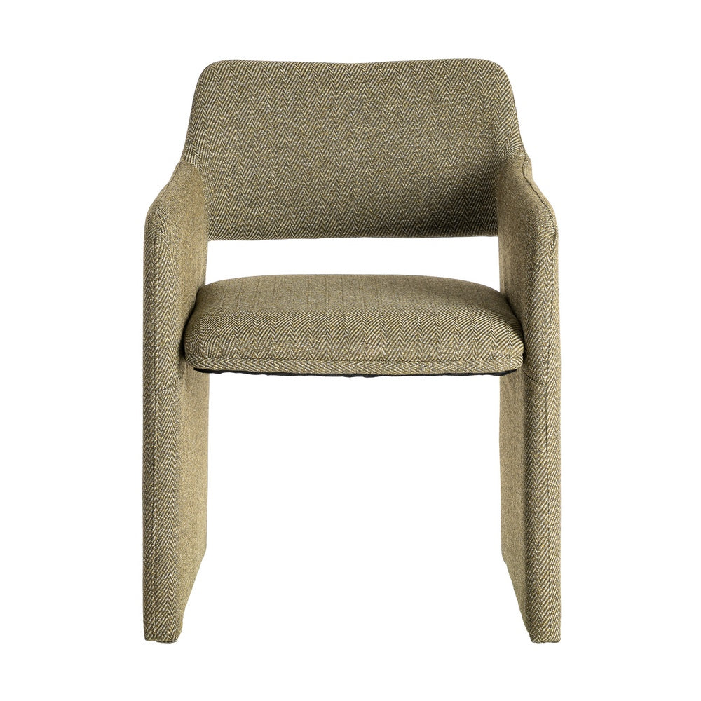 SILLA ESPIGA VERDE TEJIDO SALÓN 58 X 62,50 X 78 CM