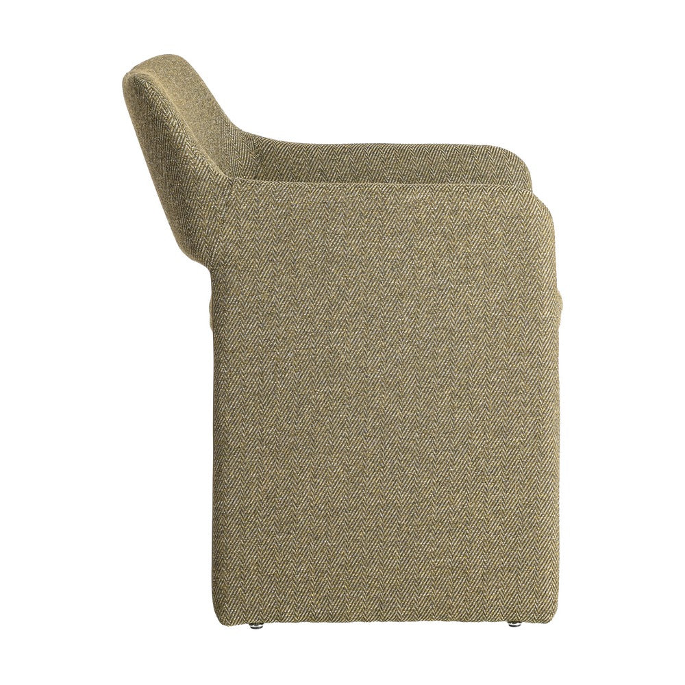 SILLA ESPIGA VERDE TEJIDO SALÓN 58 X 62,50 X 78 CM