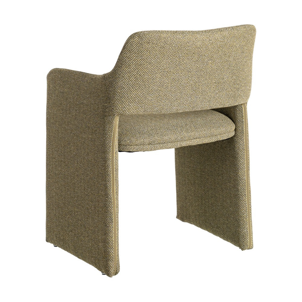 SILLA ESPIGA VERDE TEJIDO SALÓN 58 X 62,50 X 78 CM