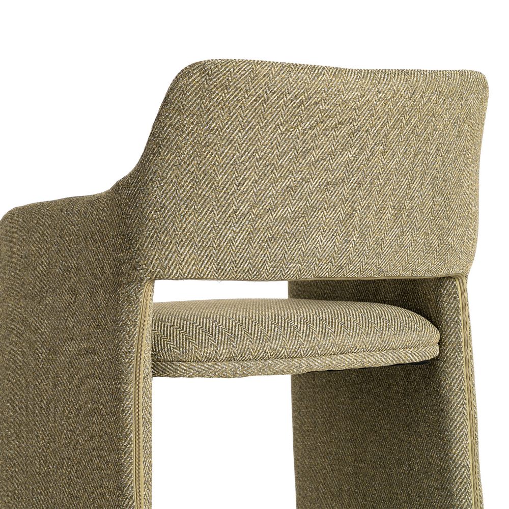 SILLA ESPIGA VERDE TEJIDO SALÓN 58 X 62,50 X 78 CM