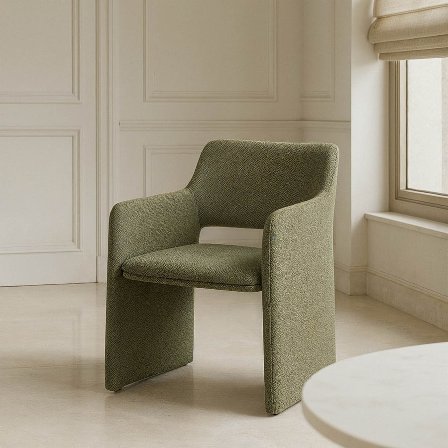 SILLA ESPIGA VERDE TEJIDO SALÓN 58 X 62,50 X 78 CM