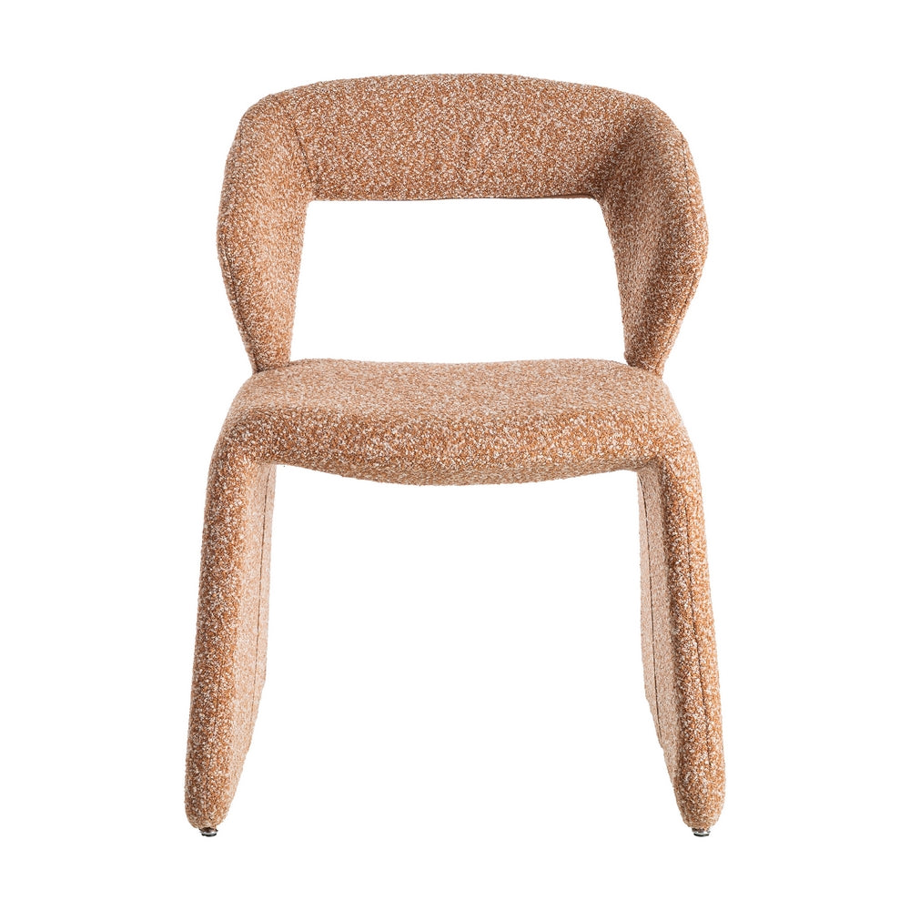 SALMON FABRIC LOUNGE CHAIR 59 X 63 X 81 CM