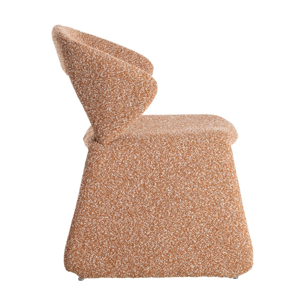 SALMON FABRIC LOUNGE CHAIR 59 X 63 X 81 CM