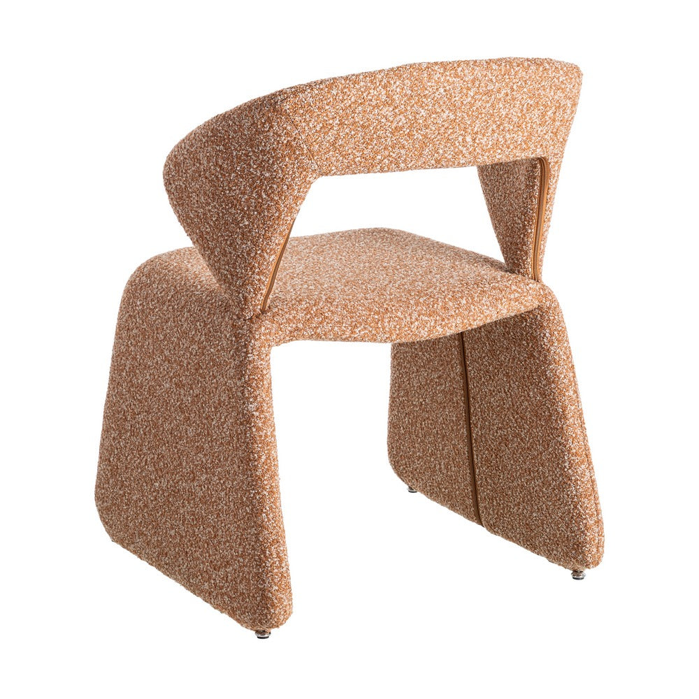 SALMON FABRIC LOUNGE CHAIR 59 X 63 X 81 CM