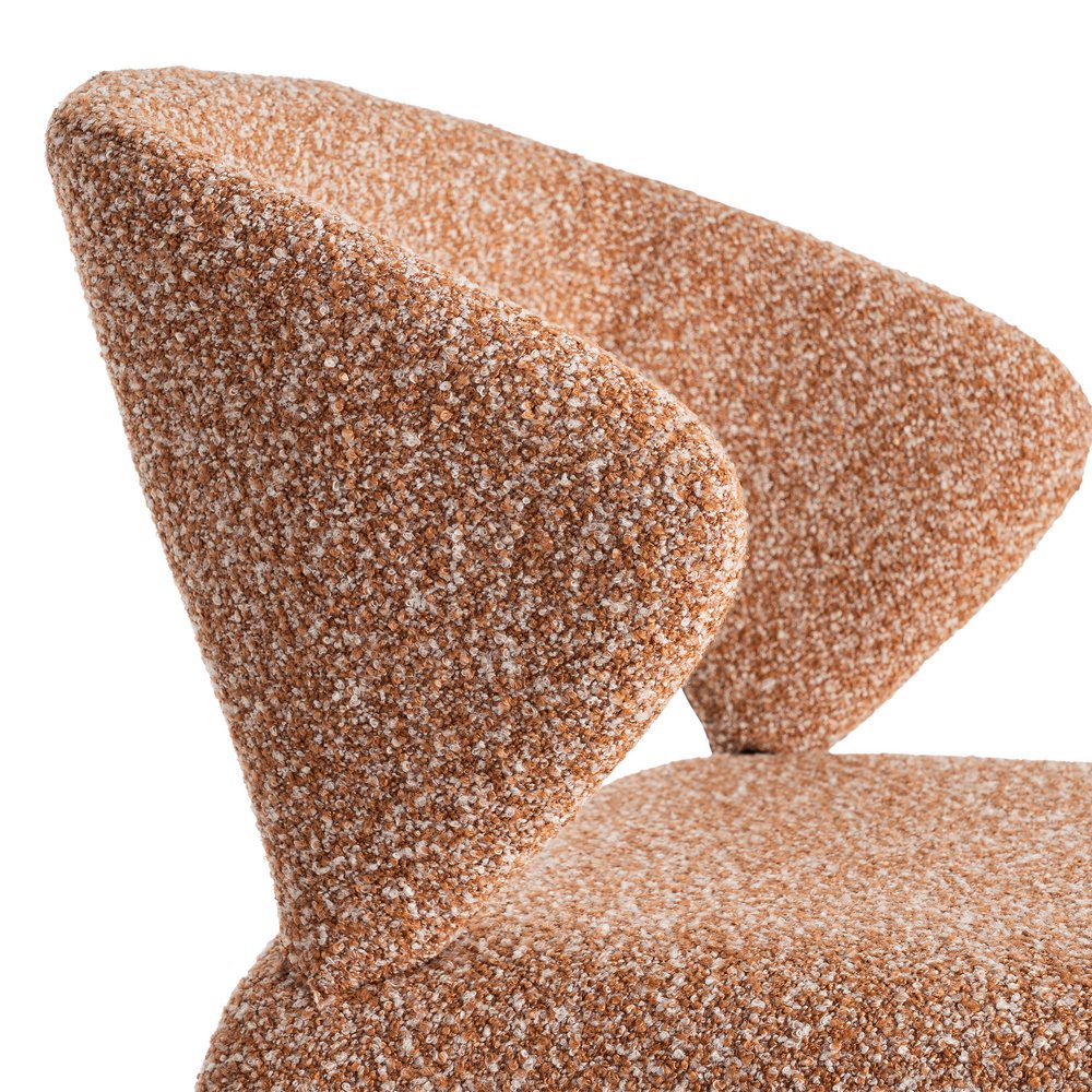 SALMON FABRIC LOUNGE CHAIR 59 X 63 X 81 CM