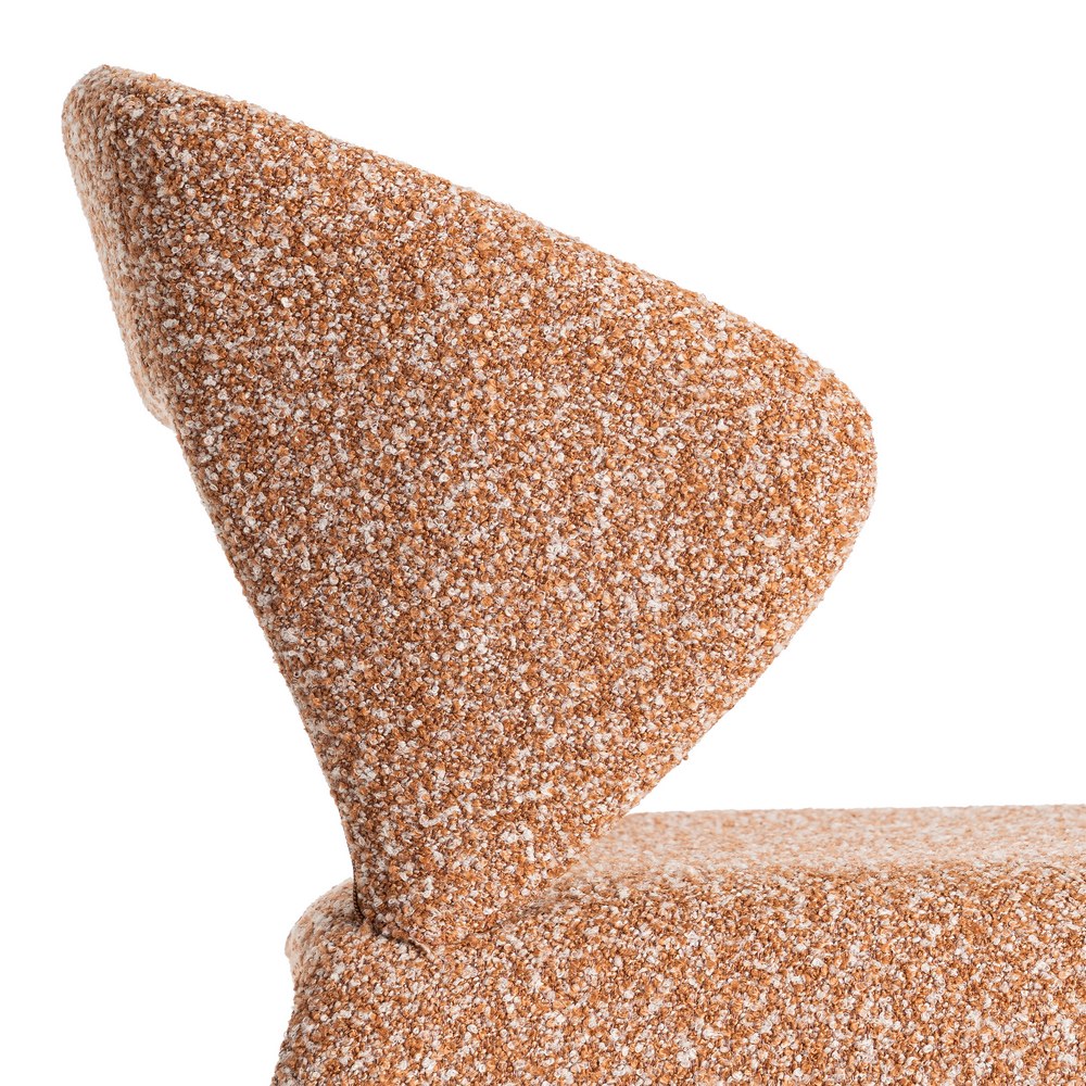 SALMON FABRIC LOUNGE CHAIR 59 X 63 X 81 CM