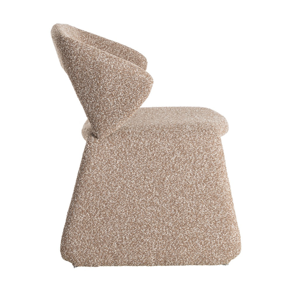BEIGE FABRIC LIVING ROOM CHAIR 59 X 63 X 81 CM
