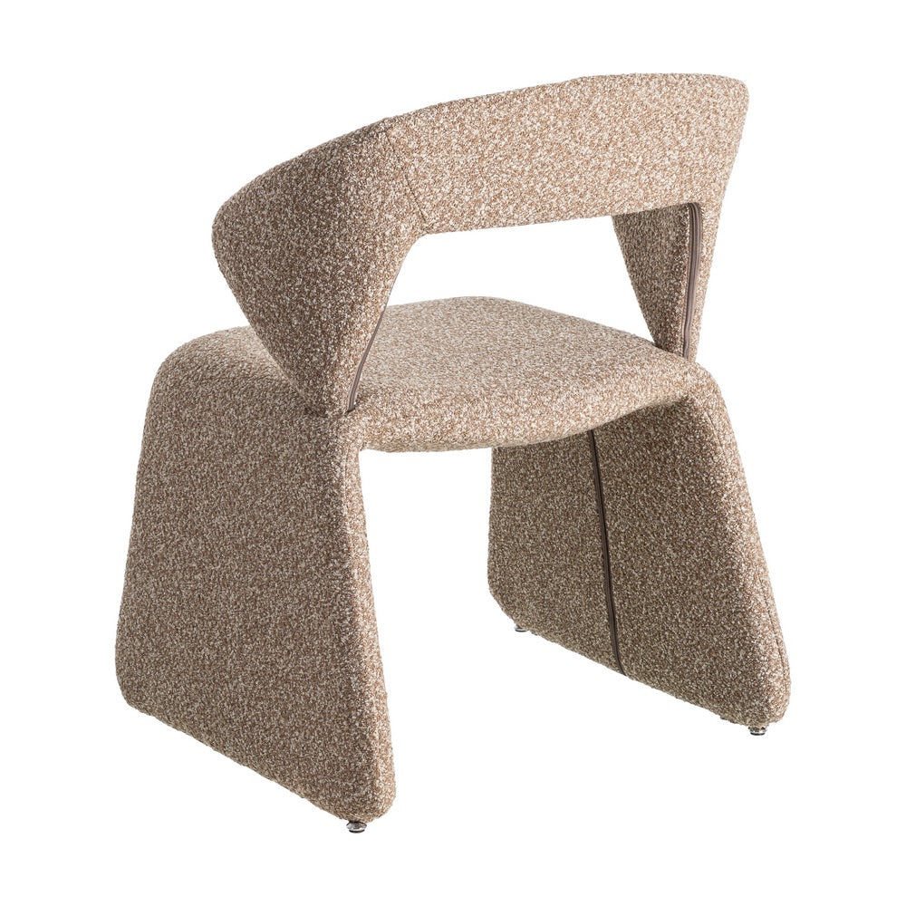 BEIGE FABRIC LIVING ROOM CHAIR 59 X 63 X 81 CM
