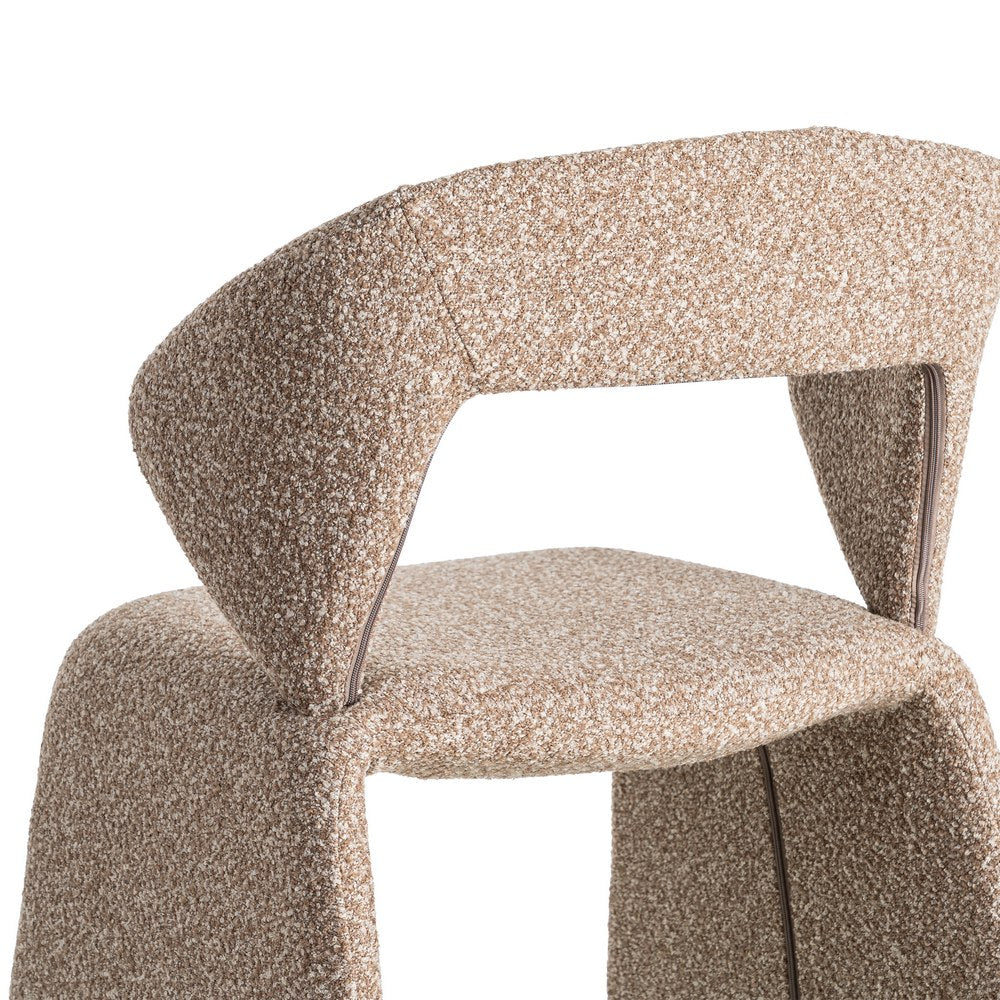 BEIGE FABRIC LIVING ROOM CHAIR 59 X 63 X 81 CM