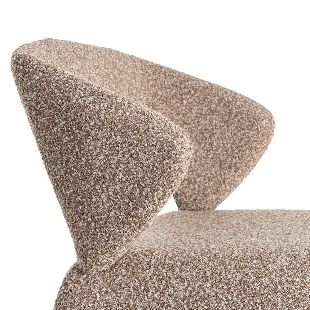 BEIGE FABRIC LIVING ROOM CHAIR 59 X 63 X 81 CM