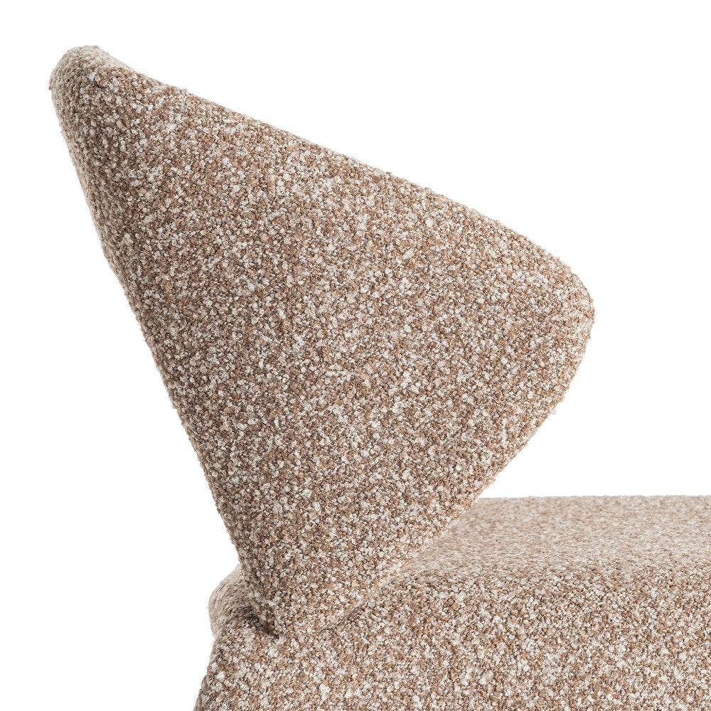 BEIGE FABRIC LIVING ROOM CHAIR 59 X 63 X 81 CM