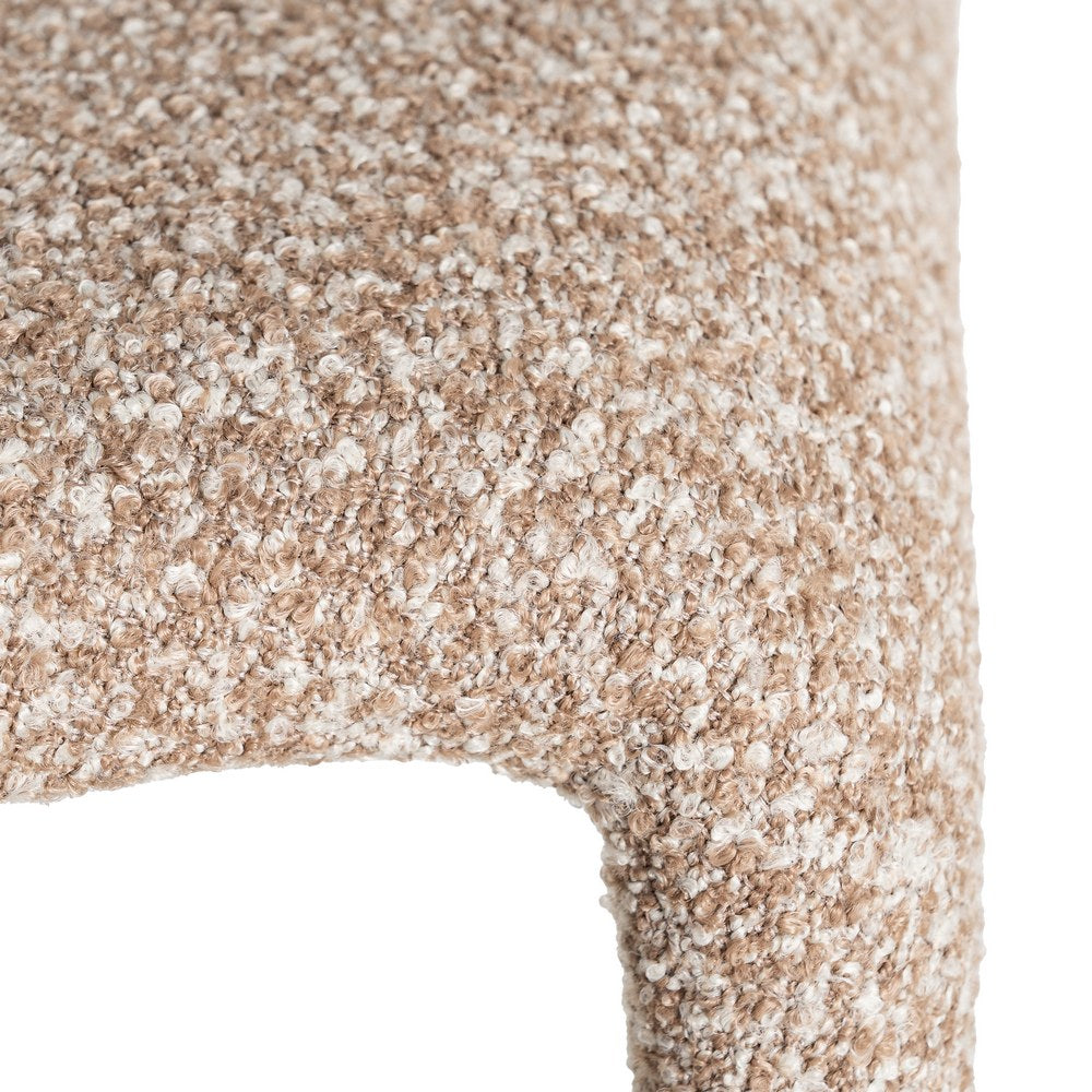 BEIGE FABRIC LIVING ROOM CHAIR 59 X 63 X 81 CM