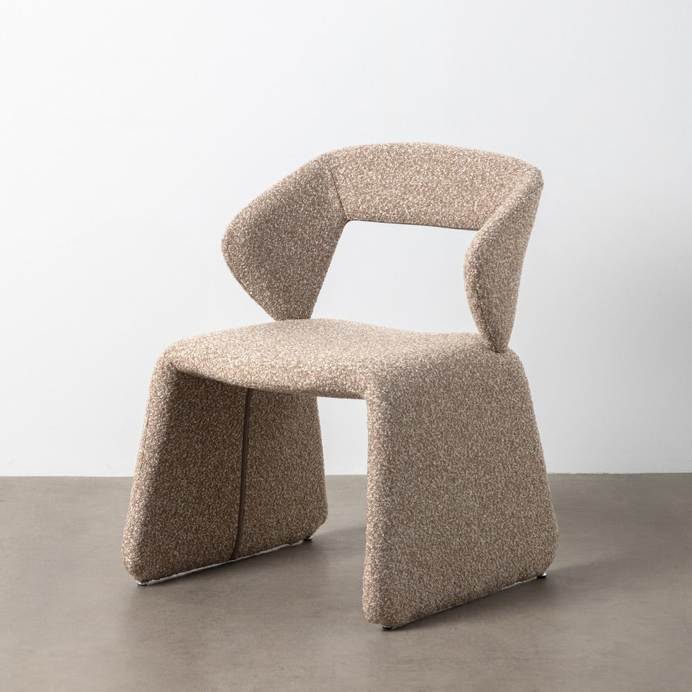 SILLA BEIGE TEJIDO SALÓN 59 X 63 X 81 CM