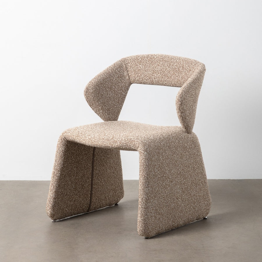 SILLA BEIGE TEJIDO SALÓN 59 X 63 X 81 CM