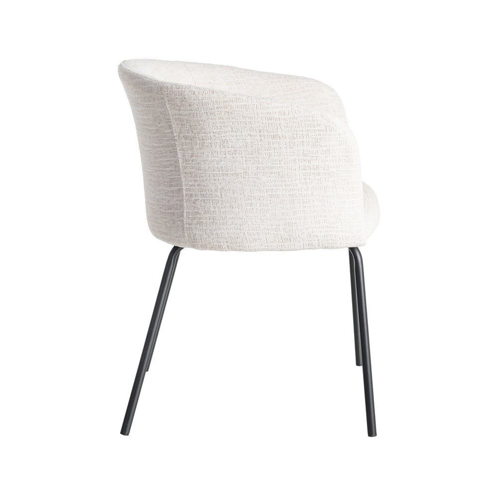 SILLA CREMA TEJIDO-METAL SALÓN 61 X 56 X 77,50 CM