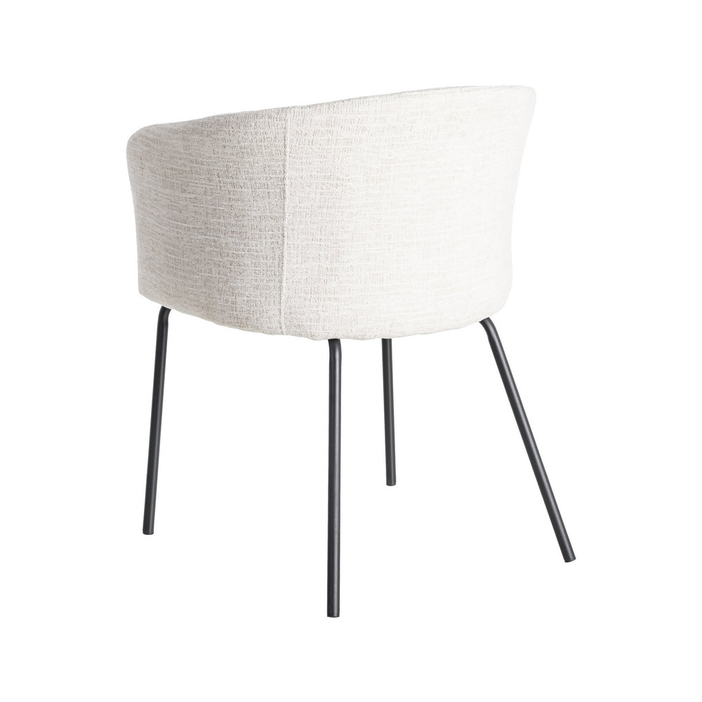 SILLA CREMA TEJIDO-METAL SALÓN 61 X 56 X 77,50 CM