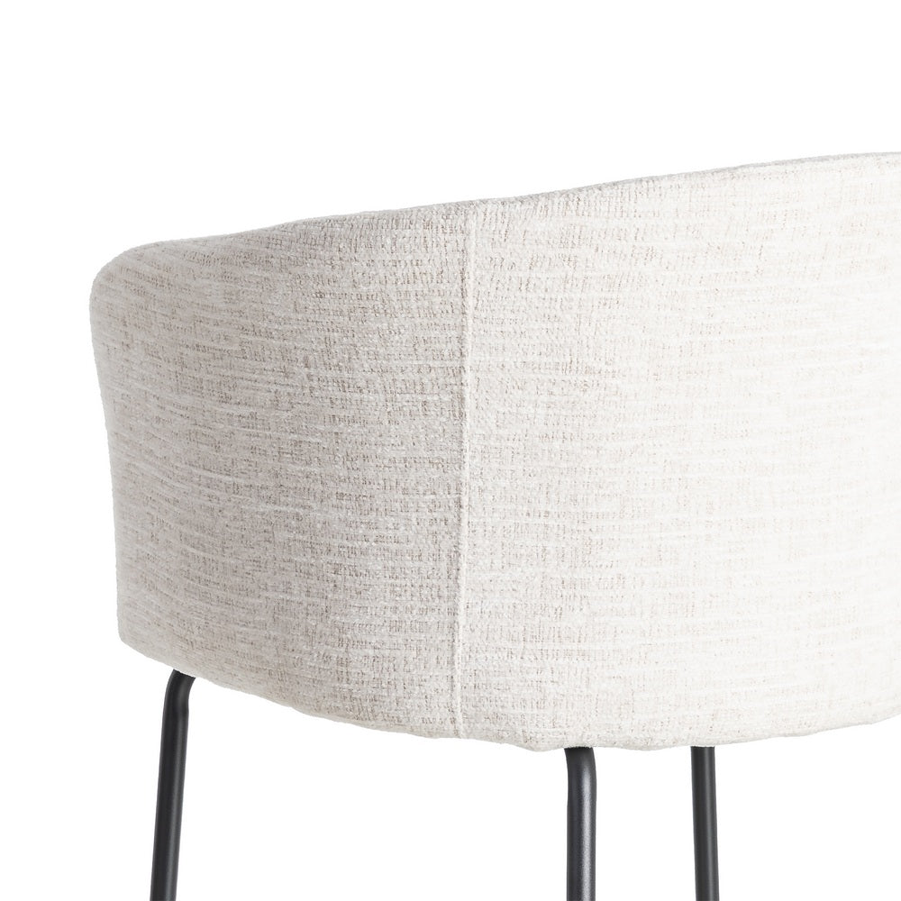 SILLA CREMA TEJIDO-METAL SALÓN 61 X 56 X 77,50 CM