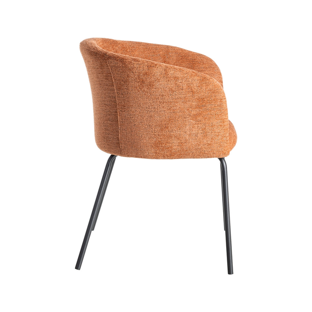 PUMPKIN FABRIC-METAL LOUNGE CHAIR 61 X 56 X 77.50 CM