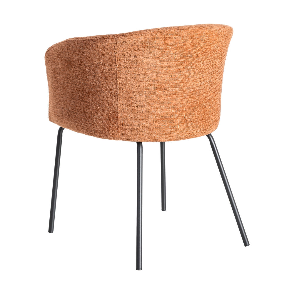 PUMPKIN FABRIC-METAL LOUNGE CHAIR 61 X 56 X 77.50 CM