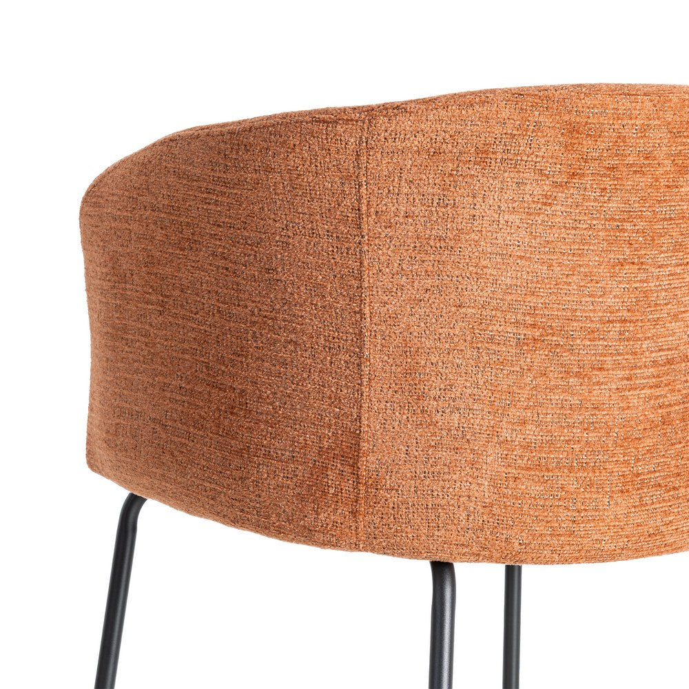 PUMPKIN FABRIC-METAL LOUNGE CHAIR 61 X 56 X 77.50 CM