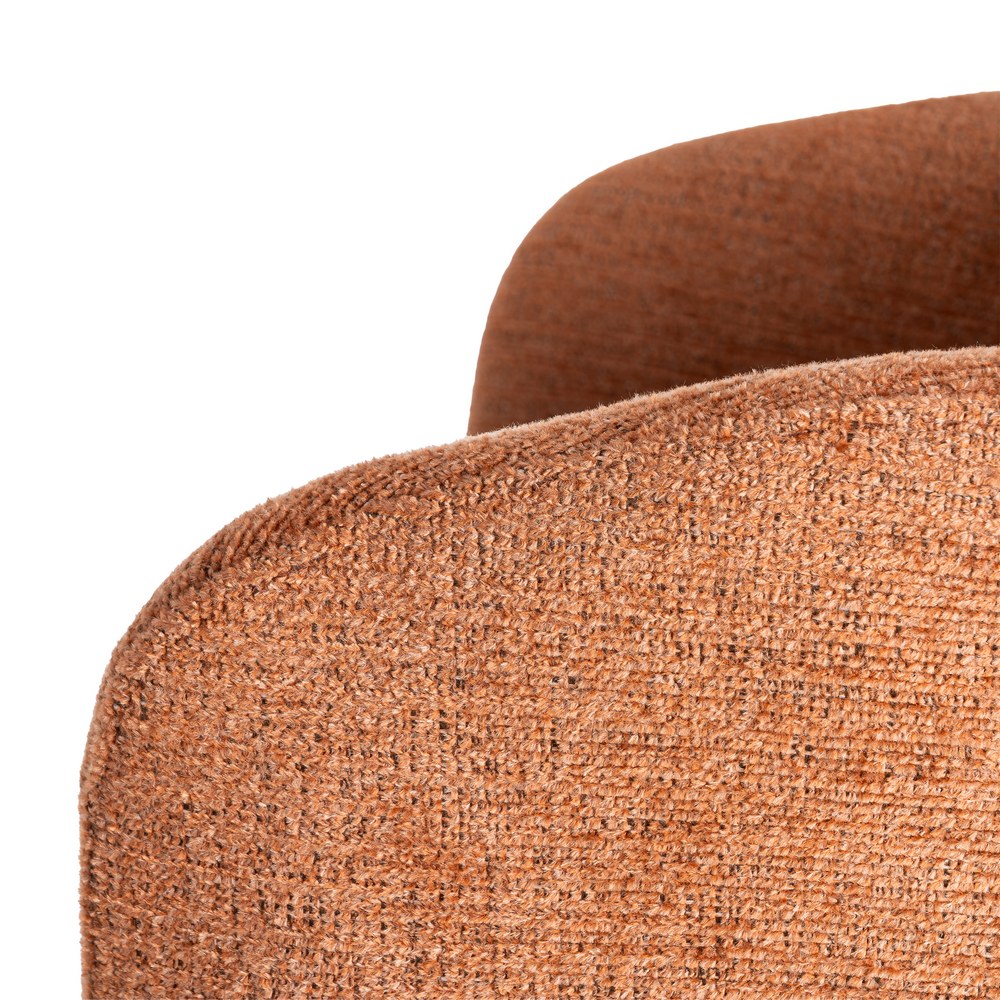 PUMPKIN FABRIC-METAL LOUNGE CHAIR 61 X 56 X 77.50 CM