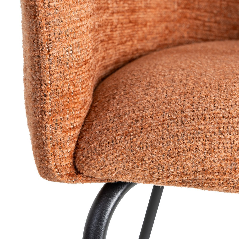 PUMPKIN FABRIC-METAL LOUNGE CHAIR 61 X 56 X 77.50 CM