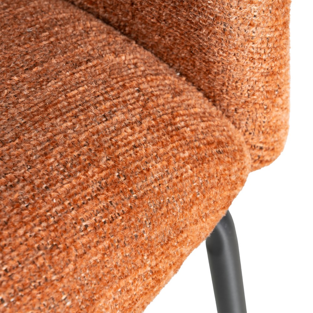 PUMPKIN FABRIC-METAL LOUNGE CHAIR 61 X 56 X 77.50 CM