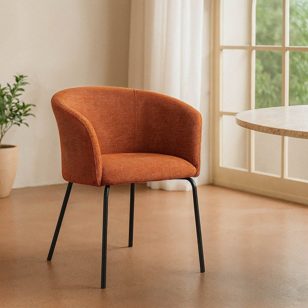 SILLA CALABAZA TEJIDO-METAL SALÓN 61 X 56 X 77,50 CM