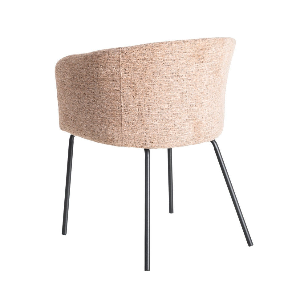SILLA ROSA TEJIDO-METAL SALÓN 61 X 56 X 77,50 CM