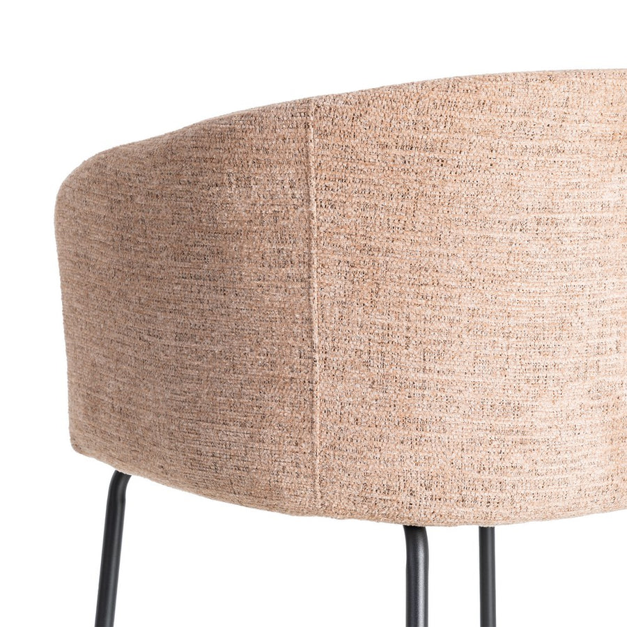 SILLA ROSA TEJIDO-METAL SALÓN 61 X 56 X 77,50 CM
