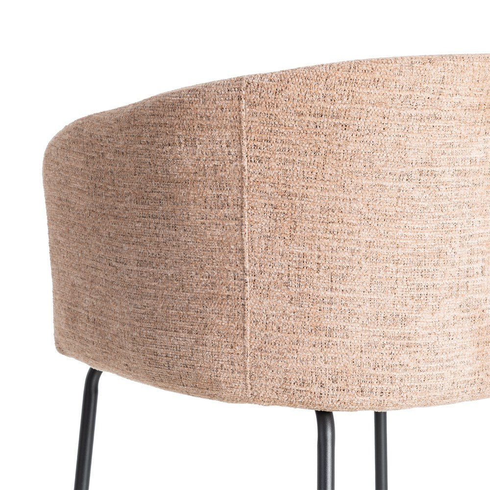 SILLA ROSA TEJIDO-METAL SALÓN 61 X 56 X 77,50 CM
