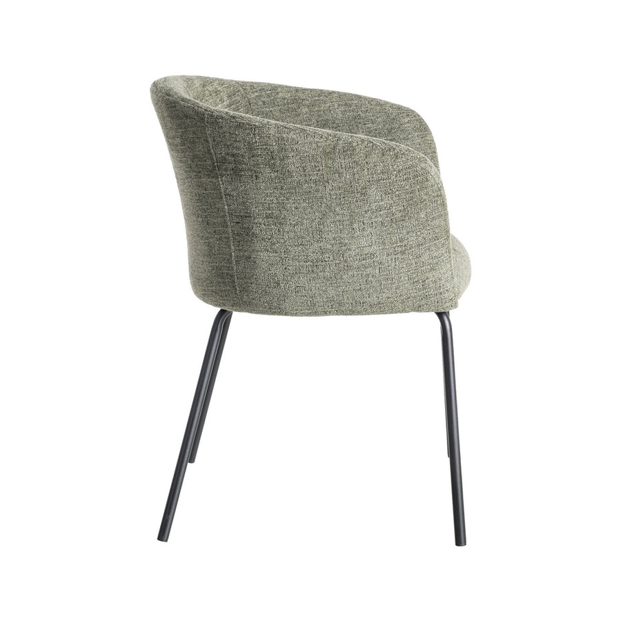 GREEN FABRIC-METAL DINING CHAIR 60.50 X 55 X 78.50 CM