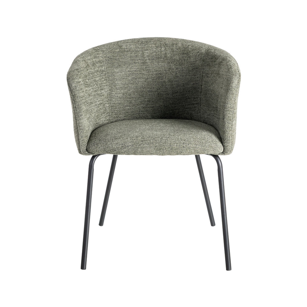 GREEN FABRIC-METAL DINING CHAIR 60.50 X 55 X 78.50 CM