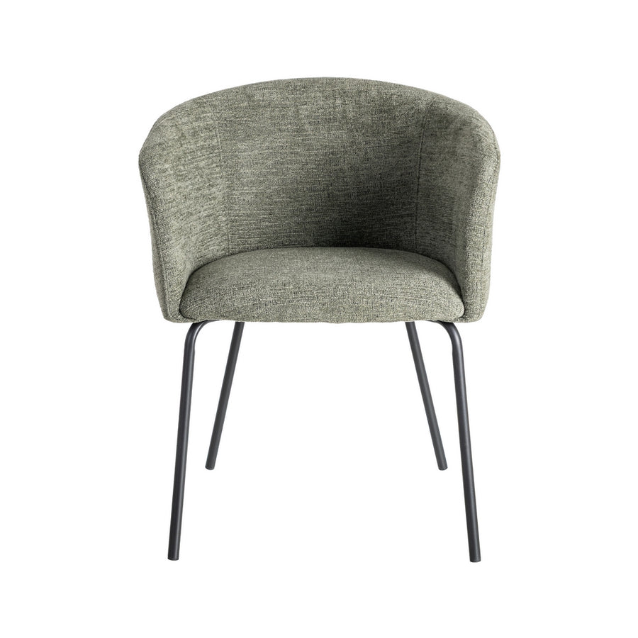 SILLA VERDE TEJIDO-METAL SALÓN 60,50 X 55 X 78,50 CM