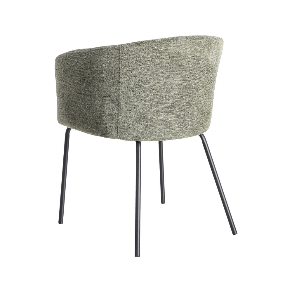GREEN FABRIC-METAL DINING CHAIR 60.50 X 55 X 78.50 CM