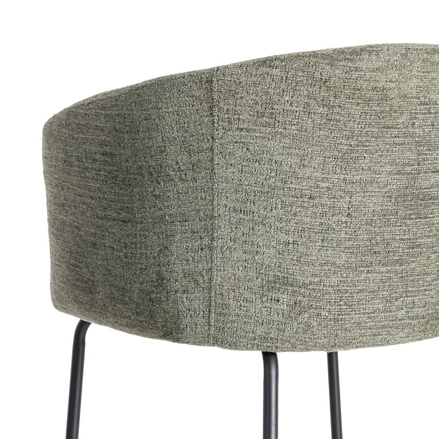 SILLA VERDE TEJIDO-METAL SALÓN 60,50 X 55 X 78,50 CM