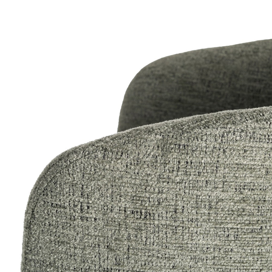 GREEN FABRIC-METAL DINING CHAIR 60.50 X 55 X 78.50 CM