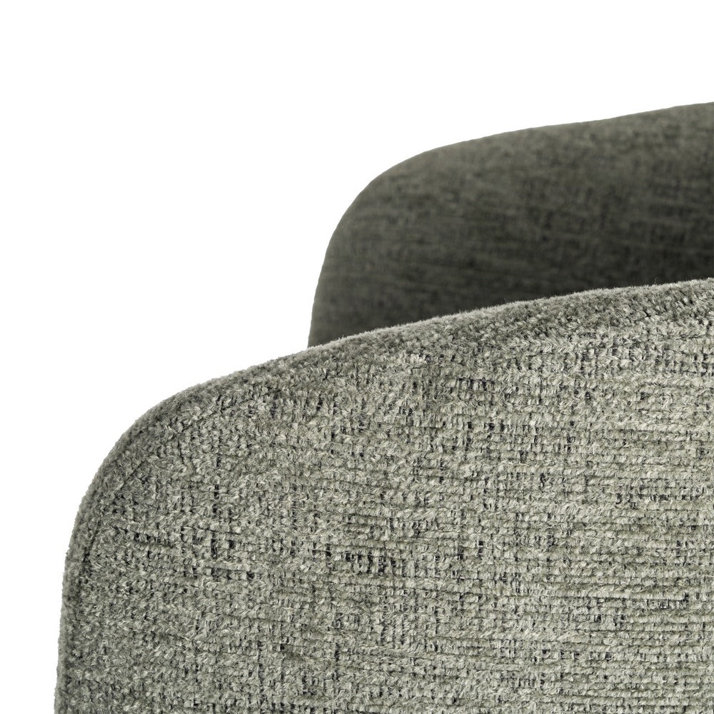 GREEN FABRIC-METAL DINING CHAIR 60.50 X 55 X 78.50 CM