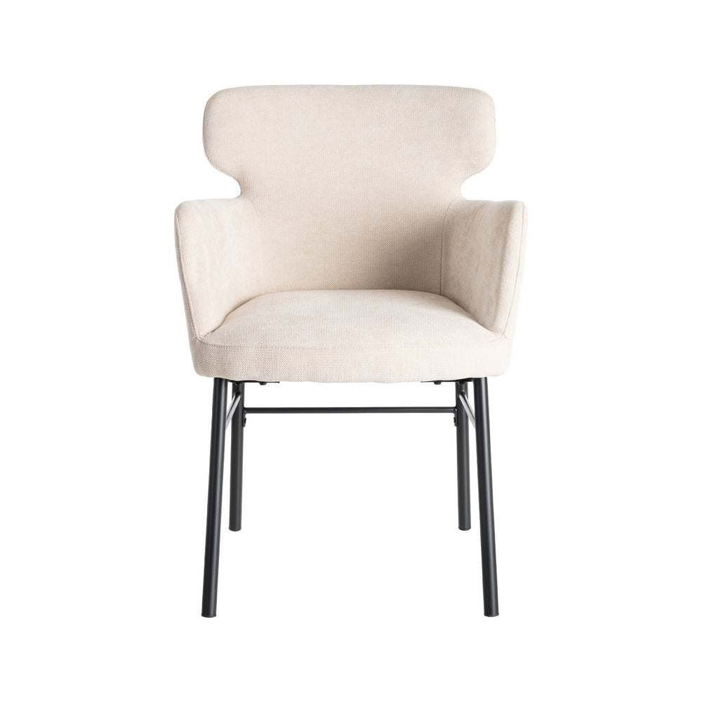 CREAM FABRIC AND METAL ARMCHAIR FOR LIVING ROOM 59.50 X 62.50 X 86 CM