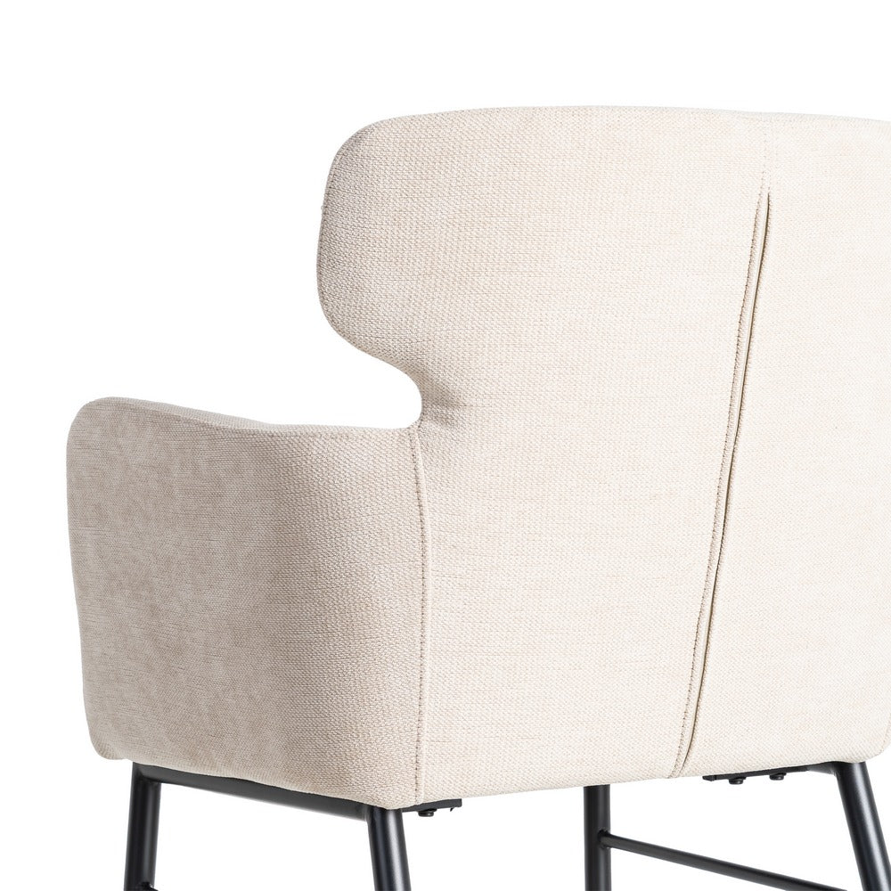 CREAM FABRIC AND METAL ARMCHAIR FOR LIVING ROOM 59.50 X 62.50 X 86 CM