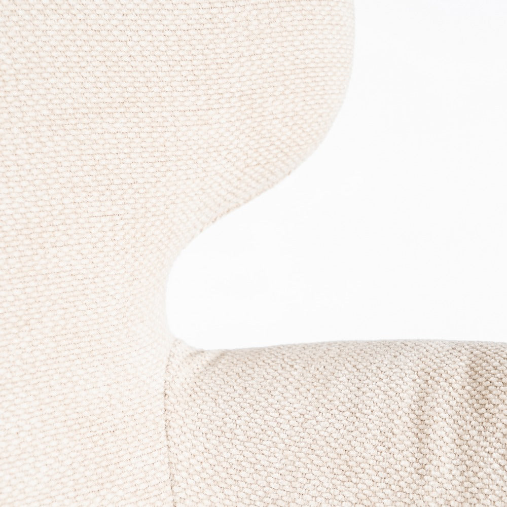 CREAM FABRIC AND METAL ARMCHAIR FOR LIVING ROOM 59.50 X 62.50 X 86 CM