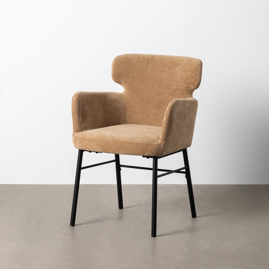 BEIGE CHAIR FABRIC-METAL LIVING ROOM 59.50 X 62.50 X 86 CM